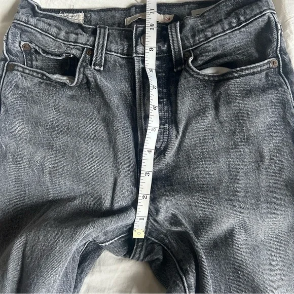 Levi’s Women’s Wedgie Jeans Worn Black Size 24 - Picture 11 of 12